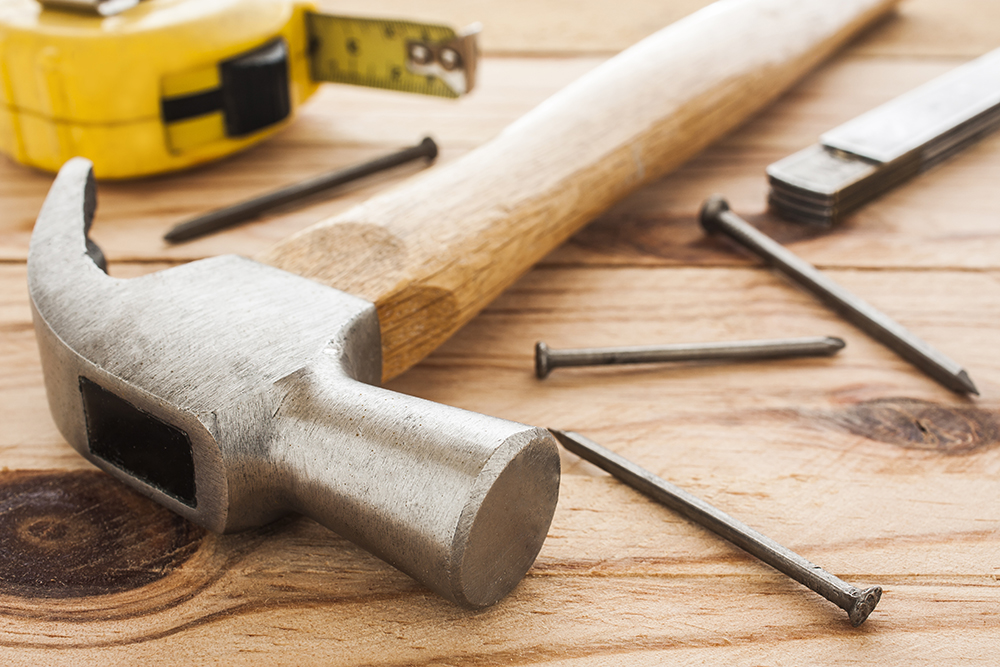 Maintenance tools on a table to be used for repairs after home inspection services were provided